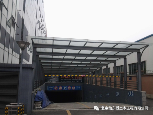 车库钢雨棚结构图_车库钢雨棚结构图片_钢结构车库雨棚