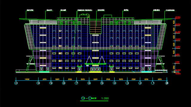 雨棚建筑图纸_雨棚钢结构尺寸规格_钢结构雨棚cad图纸