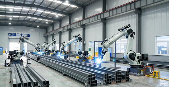 国内首条全自主可控钢结构智能制造生产线_中国二十二冶全自主可控钢结构智能制造生产线_钢构