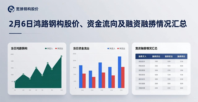 2月6日鸿路钢构股价、资金流向及融资融券情况汇总
