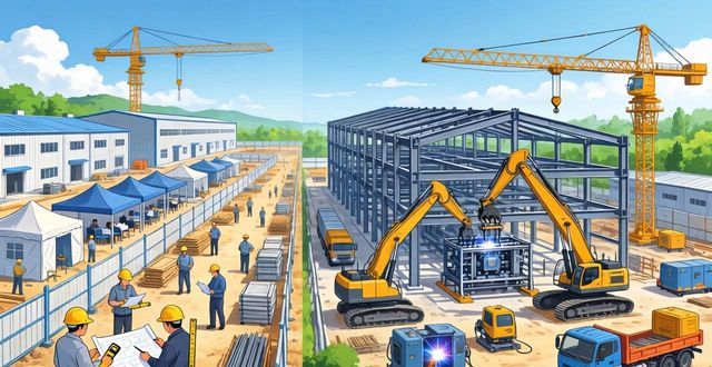 钢结构工业厂房建设项目施工情况_钢构_山西钢构科工有限公司项目进展
