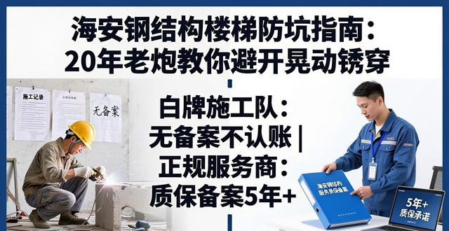 海安钢结构楼梯防坑指南：20年老炮教你避开晃动锈穿
