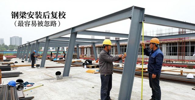 钢结构柱子歪了30mm？垂直度控制不好，整排像比萨斜塔